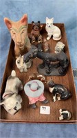 Ceramic & Wood Small Animal Figurines