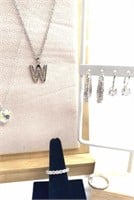 Swarovski elements necklaces earrings and rings -