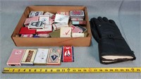 Insulated Leather Gloves, Lots of Playing Cards
