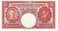 JAMAICA Banknote,5 Shillings King George.JA1b