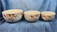 (3) Hall's Superior Jewel Tea Dunbar Nesting Bowls