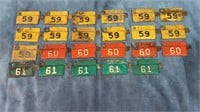 '59, '60 & '61 License Plate Tabs