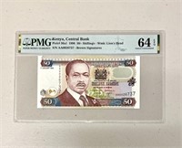 Kenya 50 Shillings ,1.1.1996, PMG 64 UNC .KM1