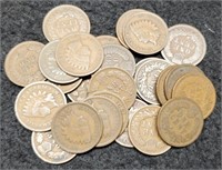 (25) Indian Head Cents Back To 1883