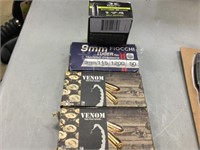 FOUR BOXES OF ASSORTED 9MM AMMO