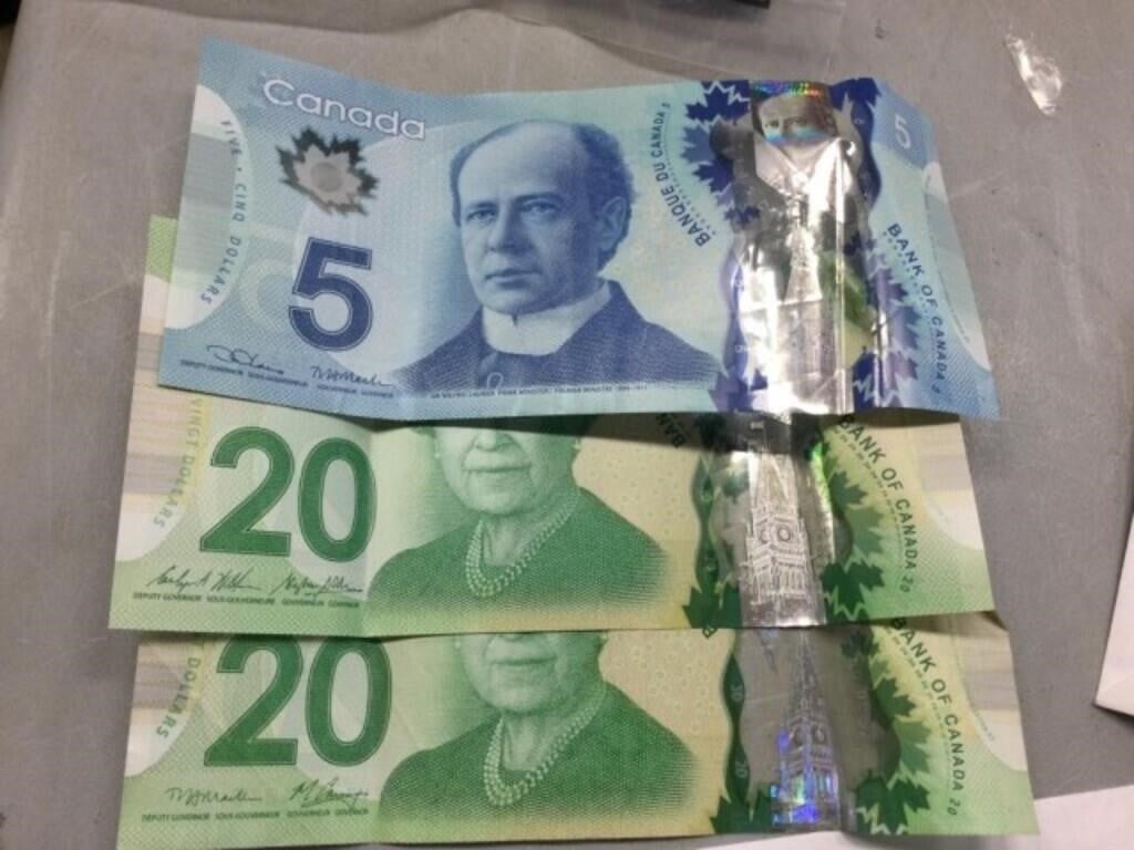 $45.00 OF CANADIAN CURRENCY