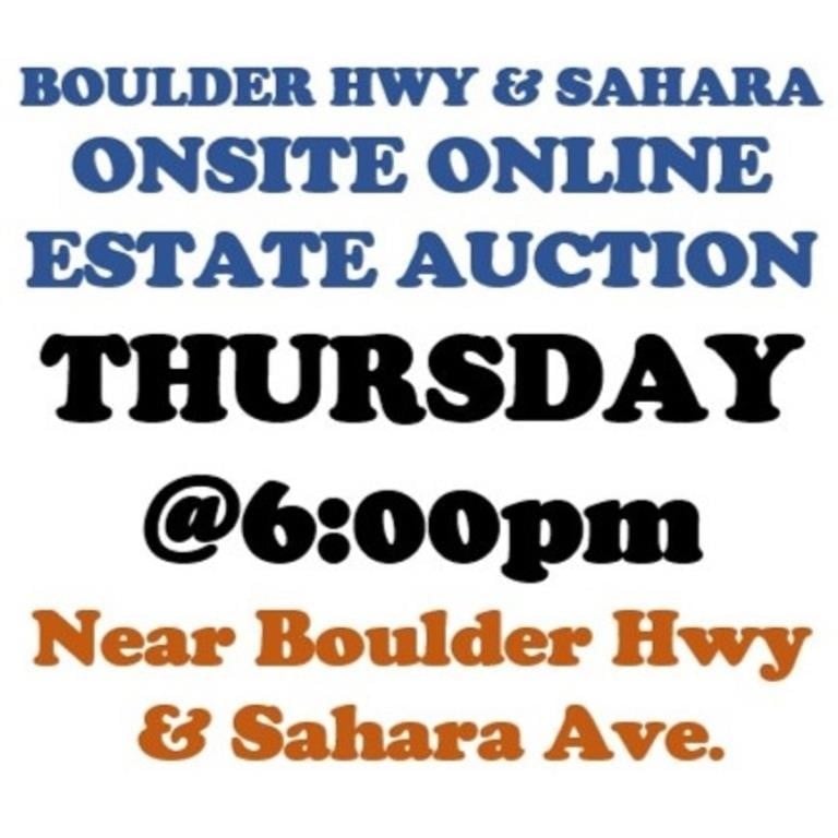 WELCOME TO OUR THURS. @6pm ONLINE PUBLIC AUCTION