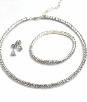 Swarovski elements choker jewelry set