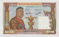 Laos 100 Kip 1957,P6a AUNC.est $125.LA4a