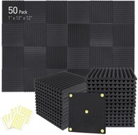 50 Pack Acoustic Foam Panels 1" x 12" x 12" Sound