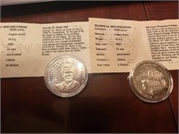 Liberia $5(2001),$10(2002)President Bush ,CB1Z