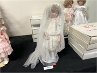 Hamilton Collection "Playing Bride" Doll 16.25" H
