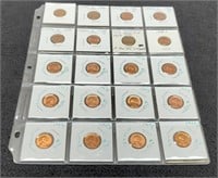 (20) 1955-S To 1964-D Lincoln Cents Unc/BU