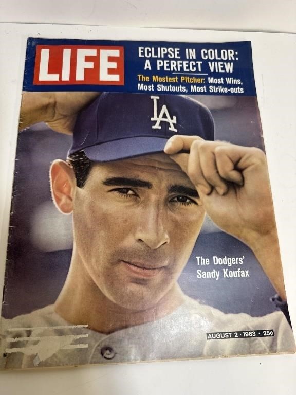Vintage Life Magazine 8/2 -1963 LA Dodgers MLB