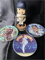 Vintage MLB & NBA Memrobilia +Lafayette Bobble