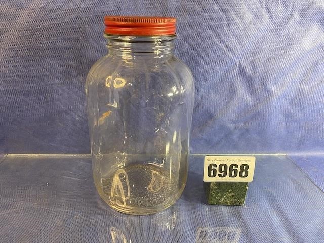 Vintage Glass Jar, 8"T