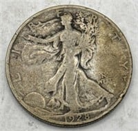 (KC) 1928s Silver Walking Liberty Half Dollar Coin