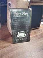 Tin Coffee Shop Sign