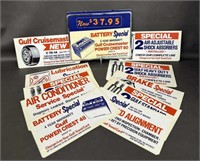Vintage Gulf Store Advertising Inserts w/Frame