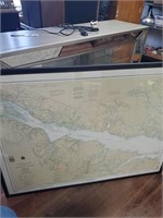Pamlico River Framed Map