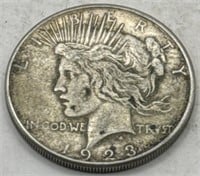 (JJ) 1923s Silver Peace 1 Dollar Coin