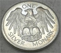 (JJ) Silver Round Monark 1oz Coin