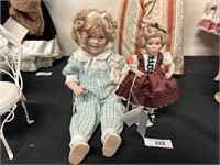 Danbury Mint Doll On Stand + Vintage Doll