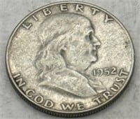 (KC) 1952d Silver Franklin Half Dollar Coin