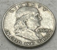 (KC) 1960d Silver Franklin Half Dollar Coin