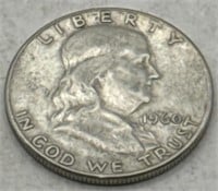 (KC) 1960 Silver Franklin Half Dollar Coin