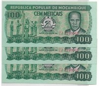 Mozambique 100 Meticais.REPLACEMENT/STAR.x3.Mz7
