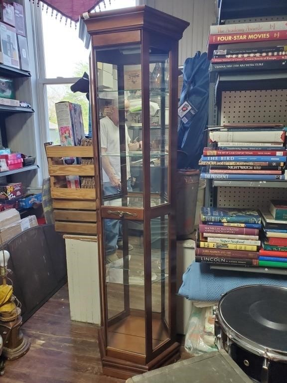 5 Glass Tier Lighted Curio Cabinet-71t x 20w x 9d