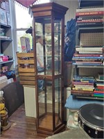 5 Glass Tier Lighted Curio Cabinet-71t x 20w x 9d