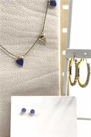 Rachel Roy necklace, Tanzanite Stud Earrings