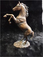 Copper Colored Resin Rearing Horse, 10 1/2"