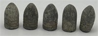 (KK) 5 Civil War Bullets from Petersburg VA