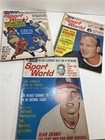 3 vintage 1965 Sport World Magazines Yogi Berra