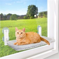 AMOSIJOY Cordless Cat Window Perch, Cat Hammock wi