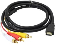 HDMI Male to 3 RCA RGB Male AV Video Audio Adapter
