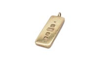 EIIR 9ct rose gold "bullion" pendant
