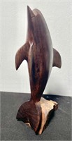 Carved Mahogany Dolphin