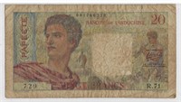 Papeete - Tahiti - 20 Francs - 1954-58 .Ta7b