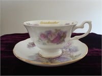 Heirloom Grandmother Bone China Tea Cup & Saucer