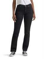 Lee Women's Relaxed Fit Straight Leg Jean, Black O