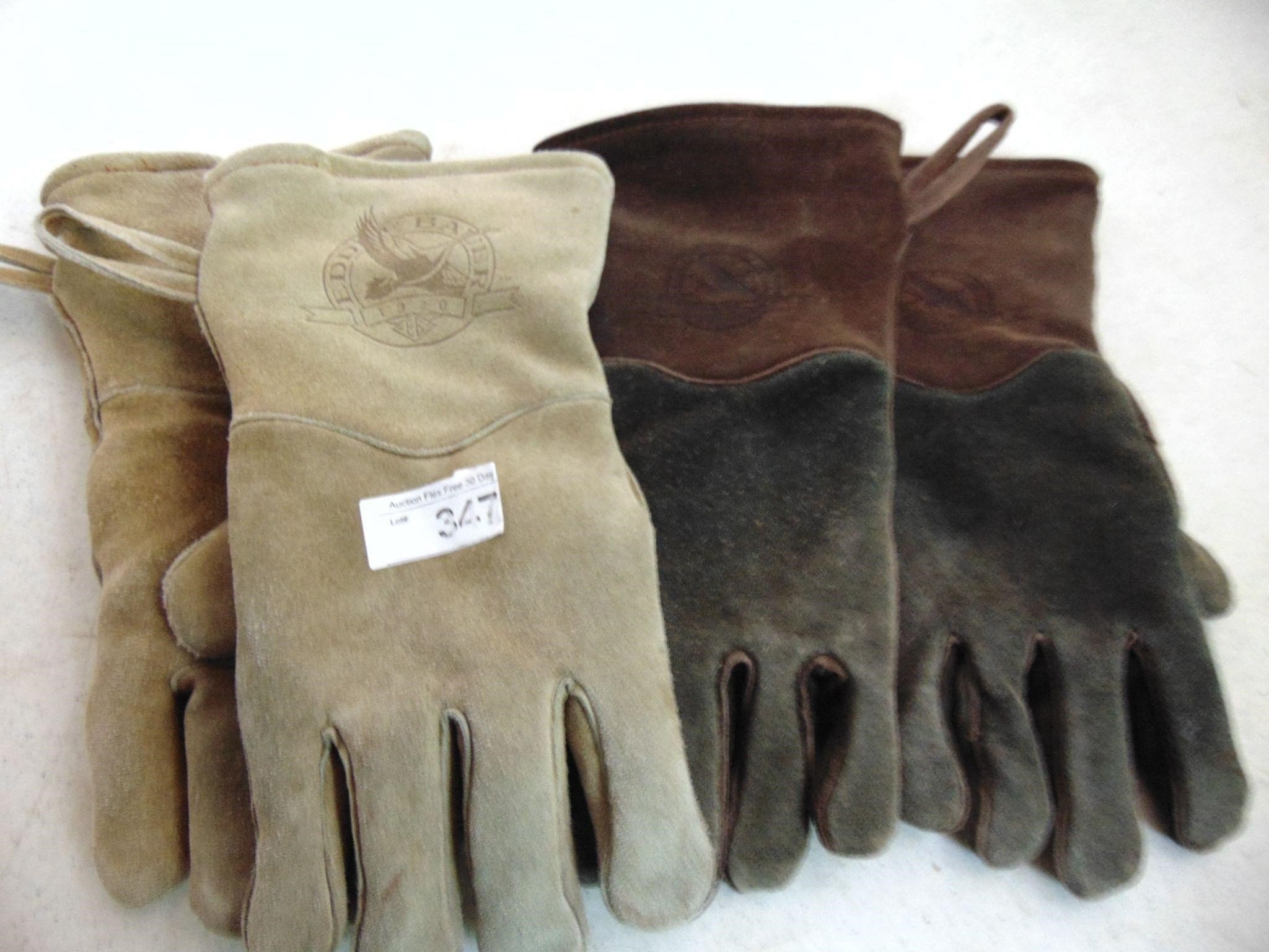 Two Pair Mens Eddie Bauer Leather Work Gloves