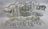 Vintage Glass Jars with Metal Closures
