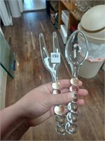 Glass Candlewick Fork and Spoon Set