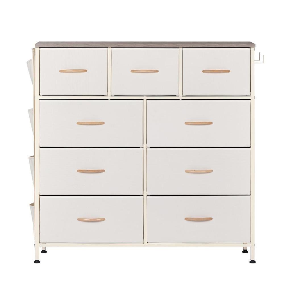 Dresser for Bedroom with 9 Drawers, Fabric