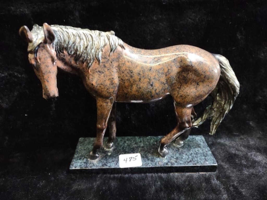 Metallic Resin 7" Horse Statue