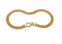 Italian 9ct yellow gold collar necklace
